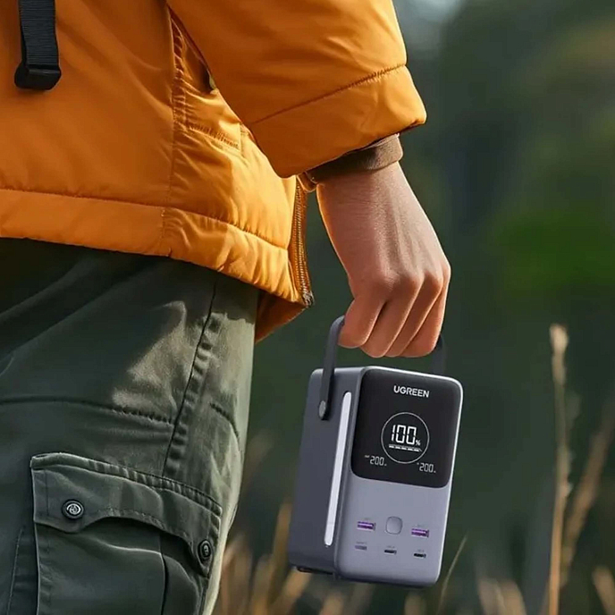 Внешний аккумулятор UGREEN PB770 48000mAh 300W 3USB-C + 2USB-A Grey - рис.4