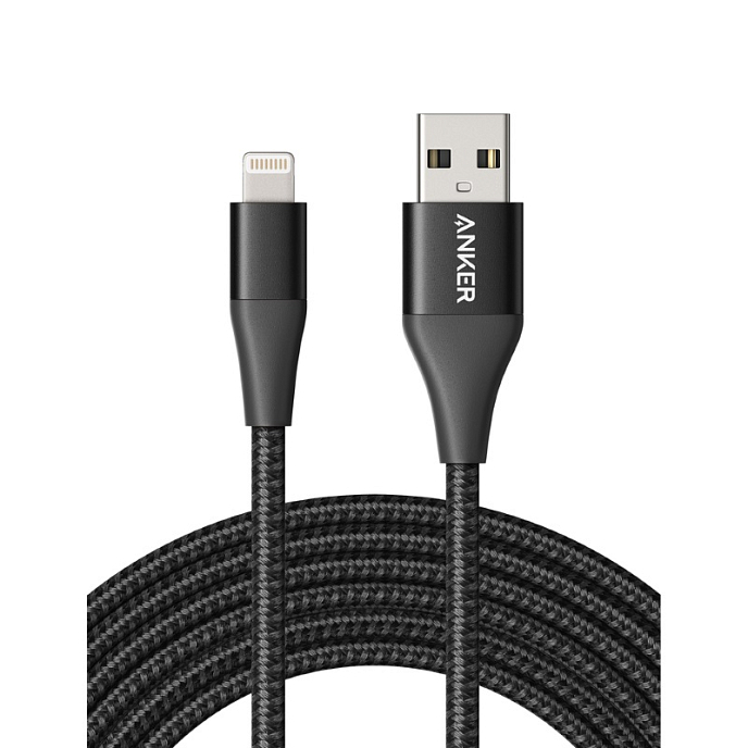 Кабель Anker Powerline+ II Lightning Black 0.9m - рис.0