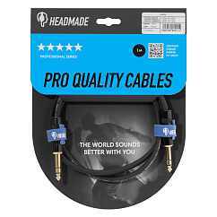 Кабель HeadMade Pro 6.3mm stereo - 6.3mm stereo 1m