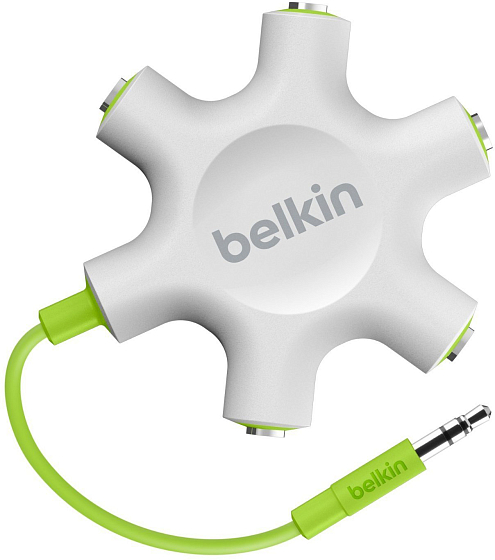 Разветвитель для наушников Belkin Rockstar Multi-Headphone Splitter 5-WAY Green - рис.0