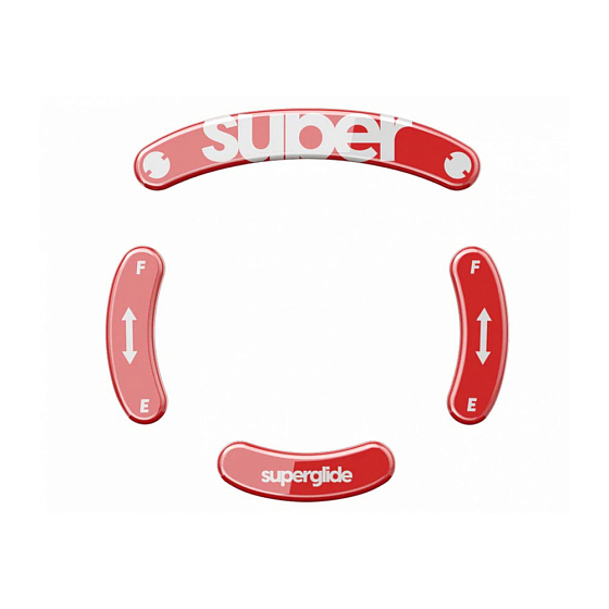 Ножки Pulsar Superglide Glass Skates for Logitech G Pro Superlight Red - рис.0