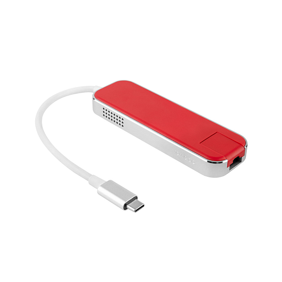 USB HUB Rombica USB-C Chronos Red - рис.0