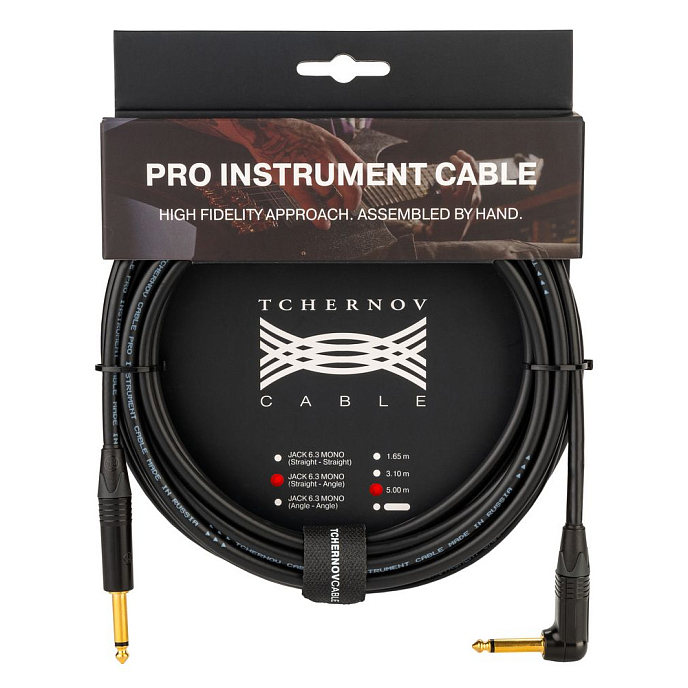 Кабель Tchernov Cable Pro Instrument Cable 6.3mm mono angle - 6.3mm mono 3.1m - рис.0