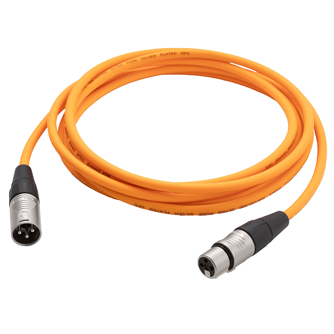 Кабель HeadMade Pro XLR-F - XLR-M Orange 3m - рис.1