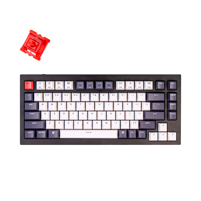 Клавиатура Keychron Q1 Gateron G Phantom Red Switch Carbon Black - рис.1