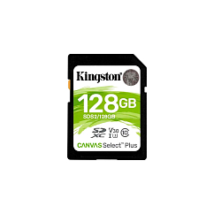 Карта памяти Kingston Canvas Select Plus 128 Gb UHS-I Class U3 V30