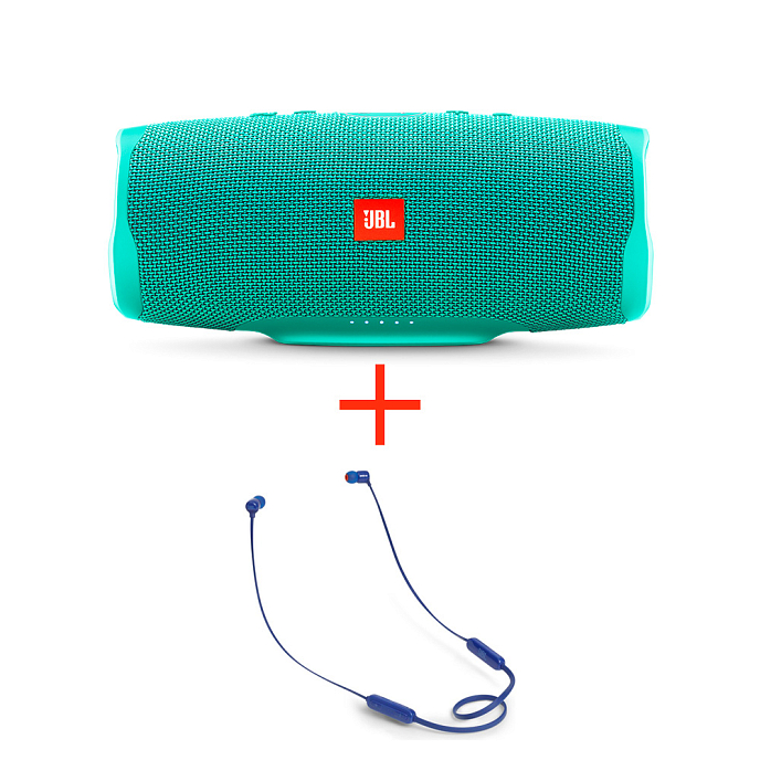 Портативная колонка JBL Charge 4 Teal + T110 BT Blue - рис.0