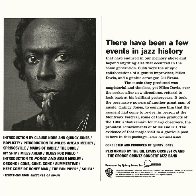 Виниловая пластинка Miles Davis & Quincy Jones - Live At Montreux Festival LP - рис.4