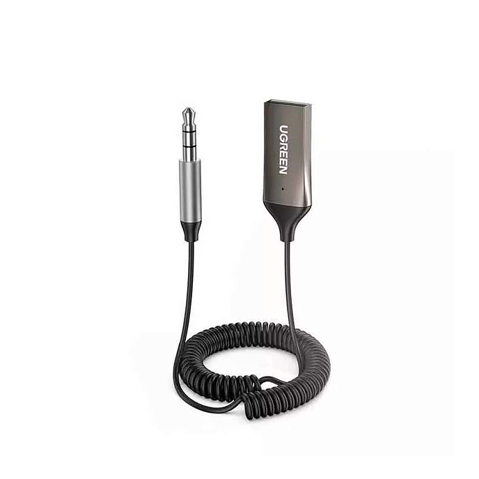 Ресивер UGREEN CM309 Bluetooth 5.3 Car Receiver Aux with Mic Grey Cosmos - рис.0