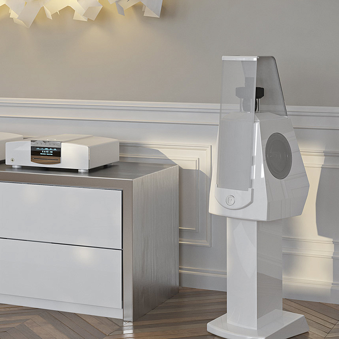 Полочная акустика MBL 120 RC (w/o stand) Piano White Chrome - рис.1