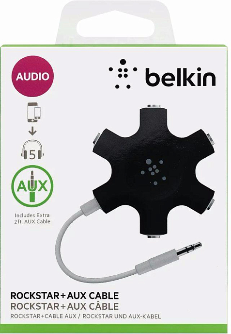 Разветвитель для наушников Belkin Rockstar Multi-Headphone Splitter 5-WAY Black - рис.2