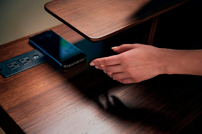 Компьютерный стол EUREKA ED-I47 Walnut - рис.9