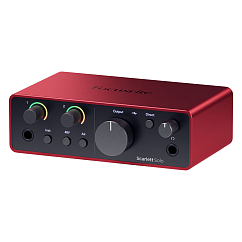 Аудиоинтерфейс Focusrite Scarlett Solo 4th Gen внешняя звуковая карта с usb (2вх/2вых)_OpenBox