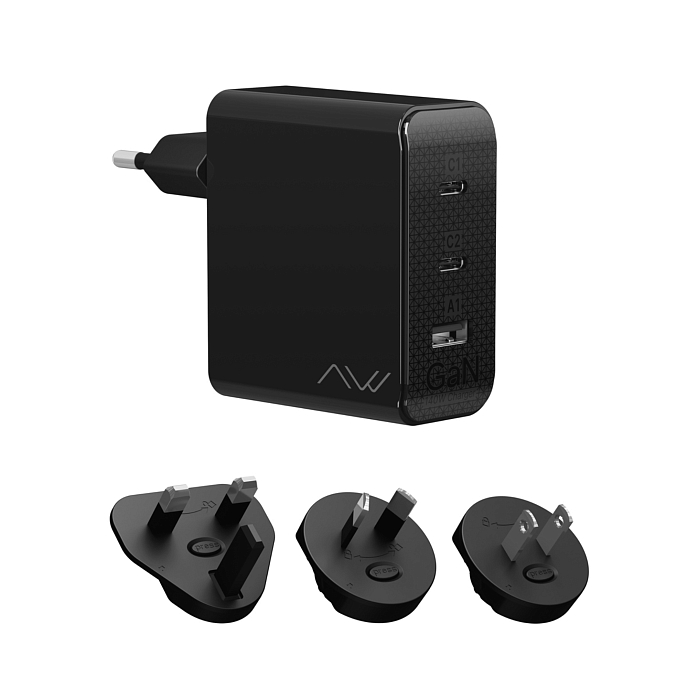 Сетевое зарядное устройство Caweon CTC-140-2C1A Black - рис.0