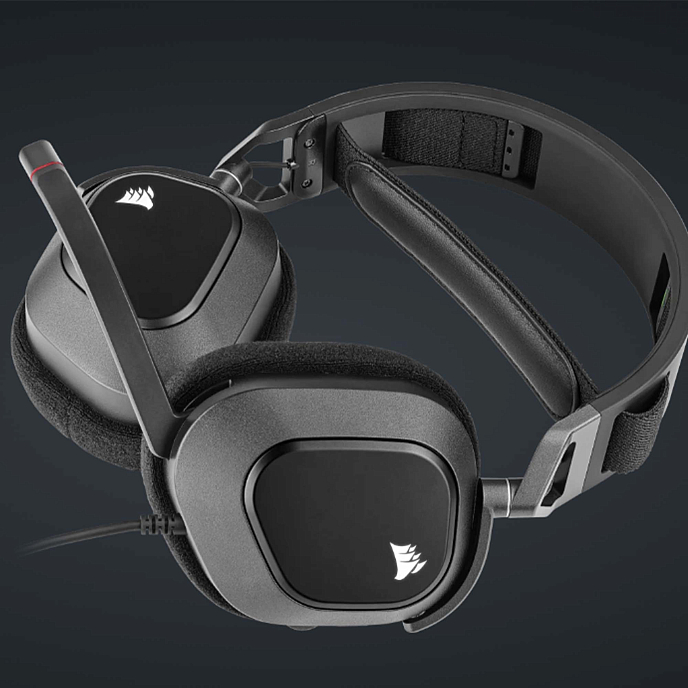 Игровая гарнитура Corsair HS80 RGB USB Carbon - рис.7
