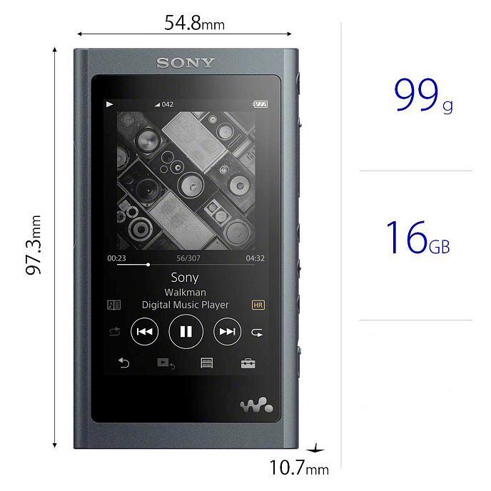 Плеер Sony NW-A55 16gb Black - рис.3