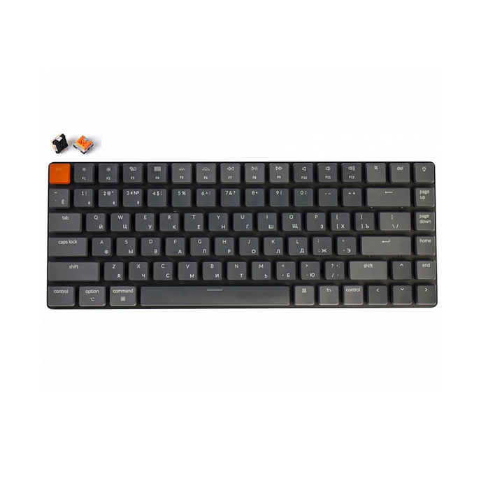 Клавиатура Keychron K3 E6 RGB Orange Switch Grey - рис.0