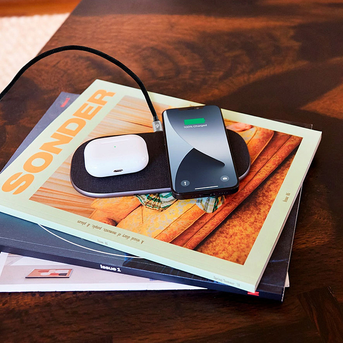 Беспроводная зарядка uBear Stream 2 in 1 Wireless Charger Black - рис.3