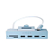 Satechi Aluminum USB-C Clamp Hub for 24 iMac Blue