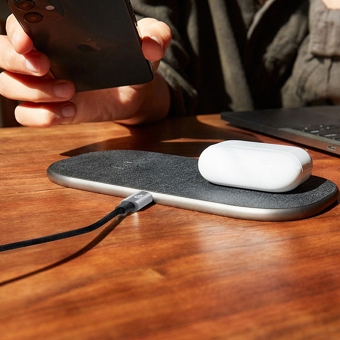 Беспроводная зарядка uBear Stream 2 in 1 Wireless Charger Black - рис.4