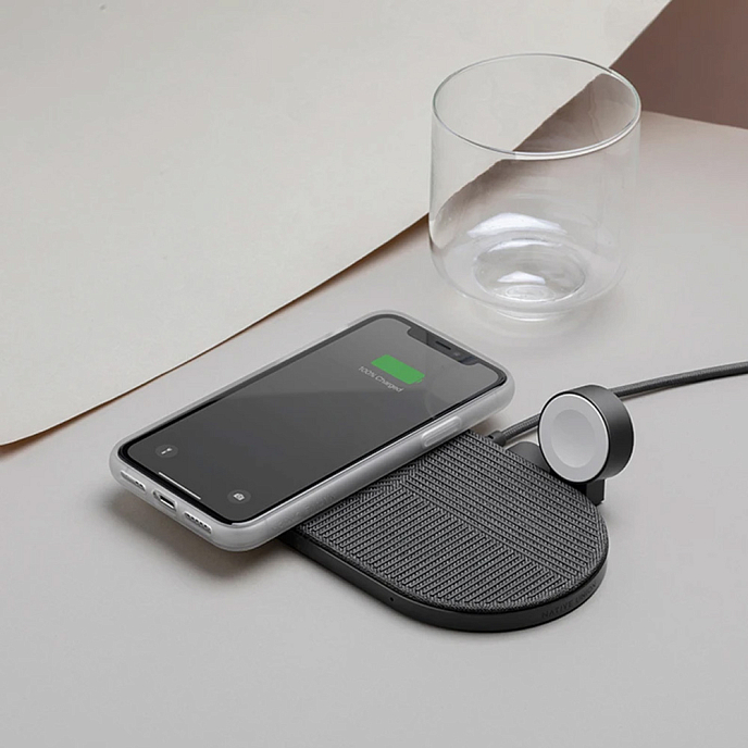 Беспроводная зарядка Native Union Drop Xl Watch Wireless Charger 10W Grey - рис.6