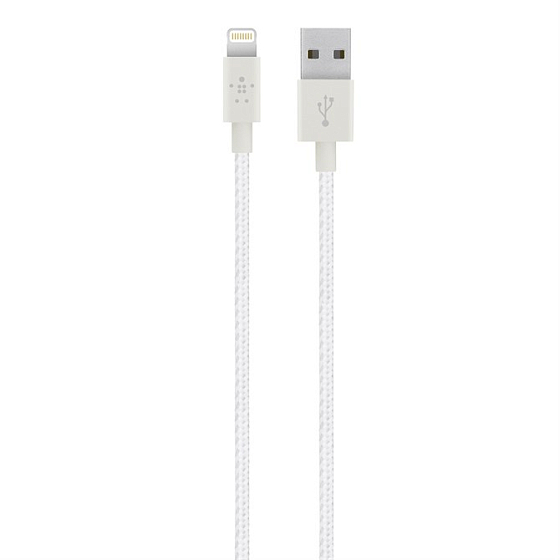 Кабель Belkin Mixit Flat Lightning to USB Cable White 1.2m - рис.0