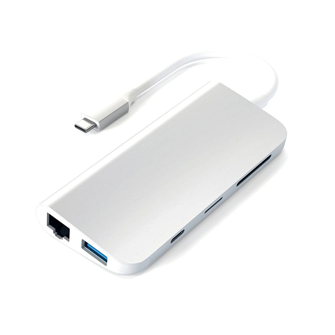 USB HUB Satechi Aluminum USB-C Multimedia Adapter Silver - рис.1