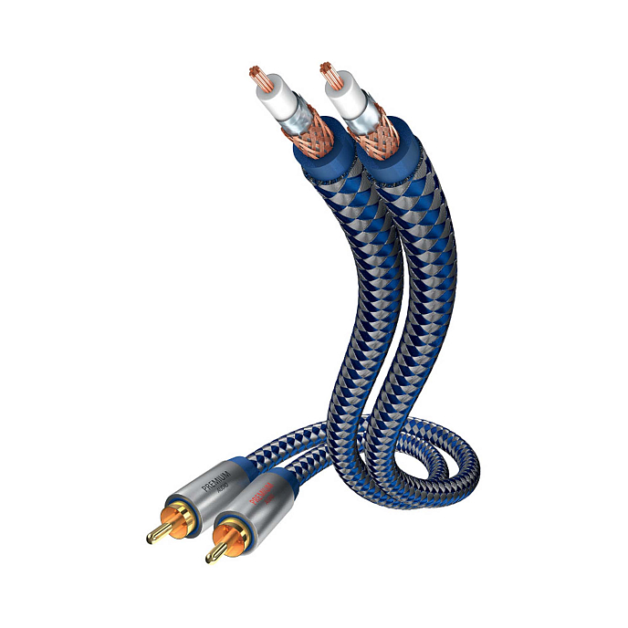 Кабель Inakustik Premium Audio Cable RCA Blue 5 m - рис.0