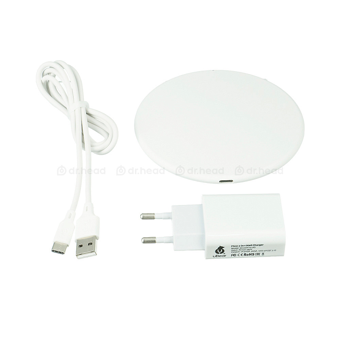 Беспроводная зарядка uBear Flow 2-in-1 Wireless Charger White - рис.1