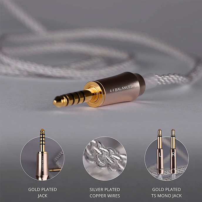 Кабель Meze Audio 99 Series Cable Silver Plated 4.4mm - рис.3