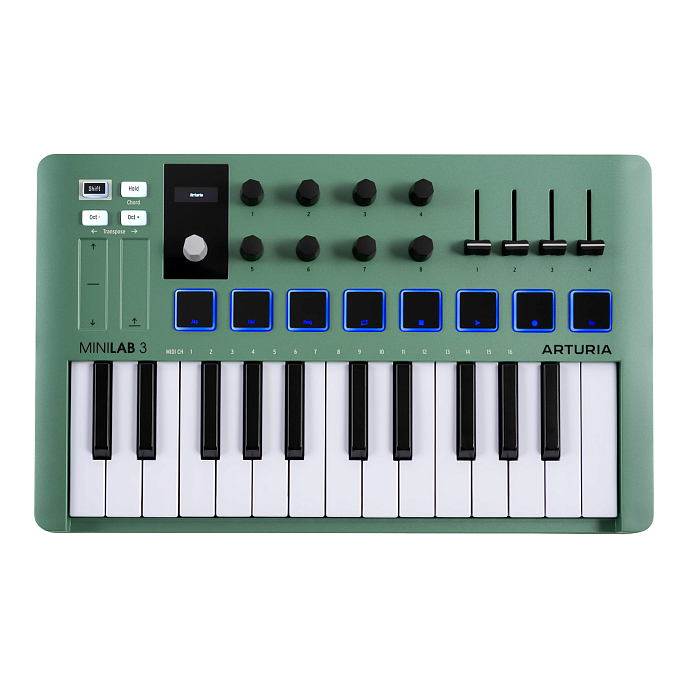 MIDI-клавиатура Arturia MiniLAB 3 Mint Edition midi-клавиатура и пэд-контроллер_OpenBox - рис.0