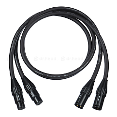 Кабель HeadMade Bennett - Furutech 2xXLR3(F) - 2xXLR3(M), 1m