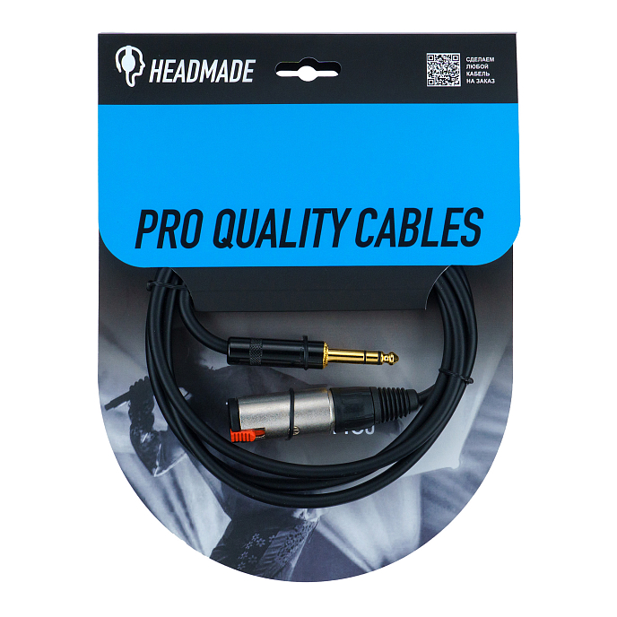 Кабель HeadMade Pro 6.3mm Male - 6.3mm Female 1.5m - рис.0