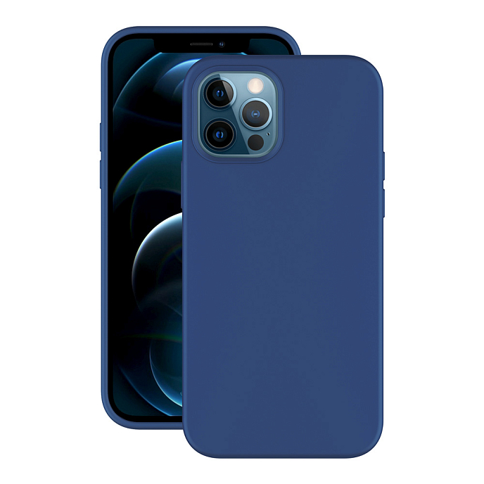 Чехол для смартфонов Deppa Soft Silicone for Apple iPhone 12-12Pro Blue - рис.1