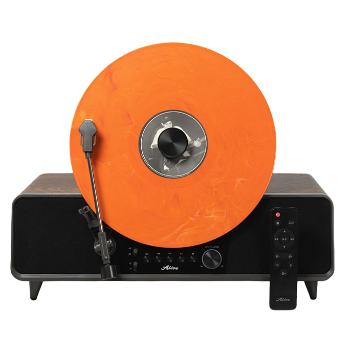 Проигрыватель винила Alive Audio Pillar Black Wood - рис.1