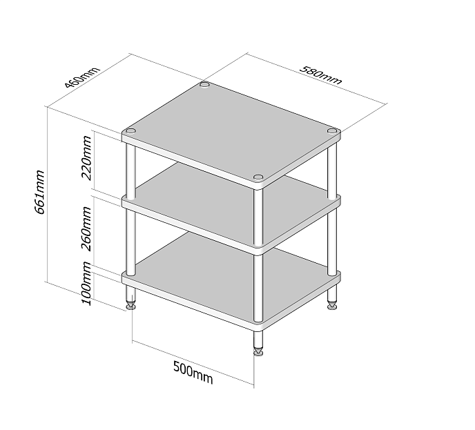 Стойка для Hi-Fi VOXmodule ASPIRA 01/3 Black - рис.4
