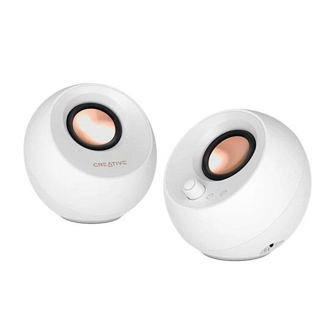 Компьютерные колонки Creative Pebble Pro (with adapter) White - рис.0