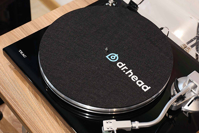 Мат для проигрывателей винила Dr.Head LP SlipMat Small Logo Black - рис.5