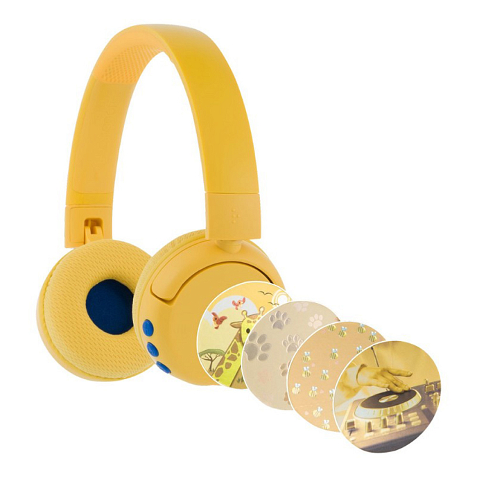Беспроводные наушники Onanoff BuddyPhones POP Fun Yellow - рис.0