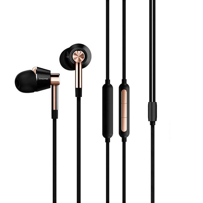 Наушники 1MORE E1001-L Triple Driver Lighting In-Ear Gold - рис.0