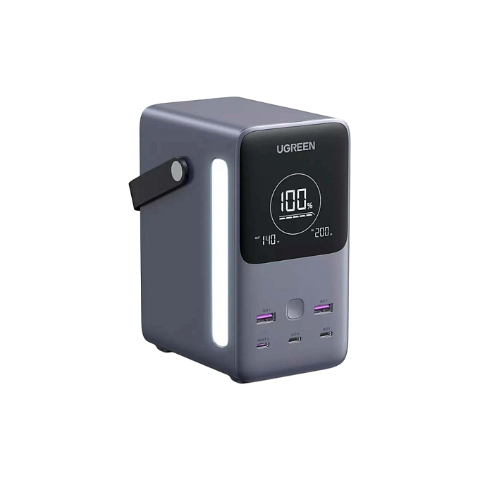 Внешний аккумулятор UGREEN PB770 48000mAh 300W 3USB-C + 2USB-A Grey - рис.1