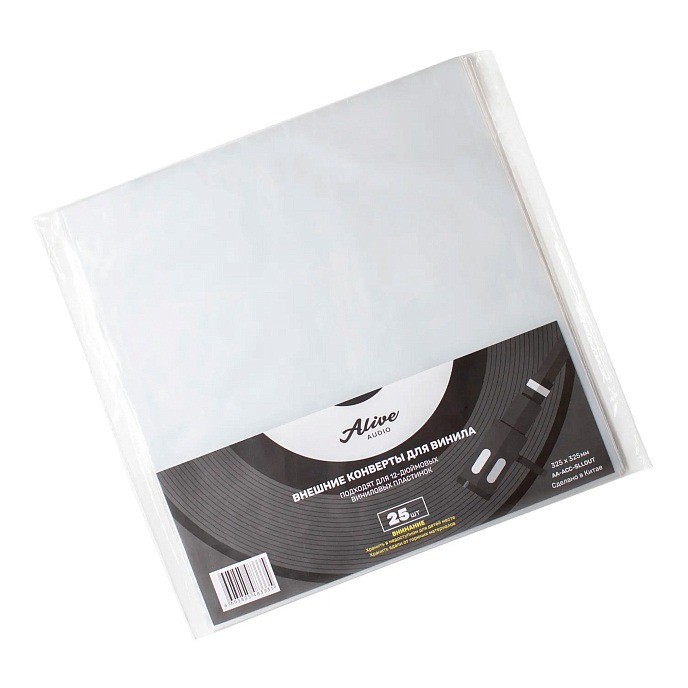 Конверт для пластинок внешний Alive Audio AA-ACC-SLLOUT Конверты для винила 12" (25 шт.) Transparent - рис.0