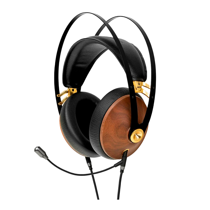 Наушники полноразмерные Meze 99 Classics Boom Mic Kit Walnut Gold - рис.0