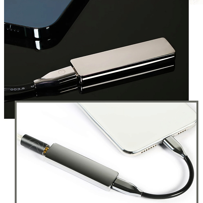 Усилитель-ЦАП для наушников OEAudio DAC with USB-C OEOTG Саblе inctued black цап (SN 5867445784756856785675)_Уценка - рис.3