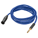 Кабель HeadMade Pro XLR-M - 6.3mm stereo Blue 3m - рис.1