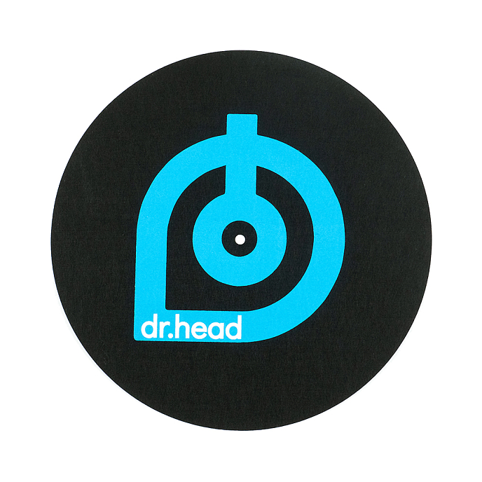 Мат для проигрывателей винила Dr.Head LP SlipMat Big Logo Black - рис.0