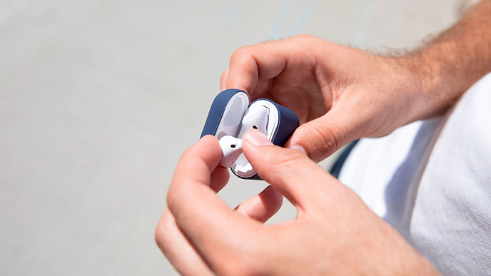 Чехол для Airpods uBear Touch Case for Apple AirPods Blue - рис.7