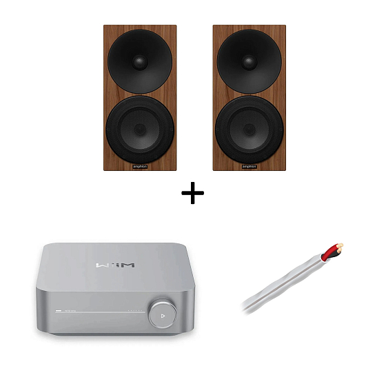 Комплект Amphion Argon1 Walnut + WiiM AMP Space Gray + AudioQuest SLIP-DB 14/2 - рис.0