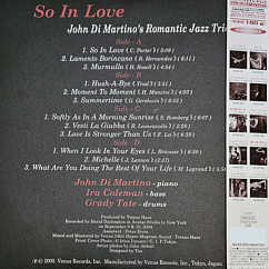 Виниловая пластинка John Di Martino's Romantic Jazz Trio - So In Love (Audiophile, Hyper Magnum Sound) - 2LP