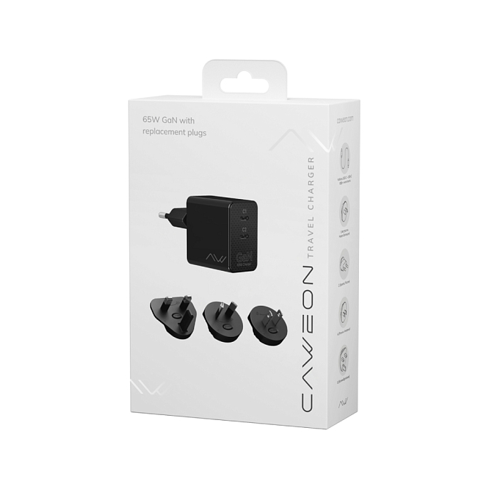 Сетевое зарядное устройство Caweon CTC-65-2C Black - рис.7